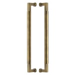 M Marcus Heritage Brass Back to Back Door Pull Handle Bauhaus Design 483mm length